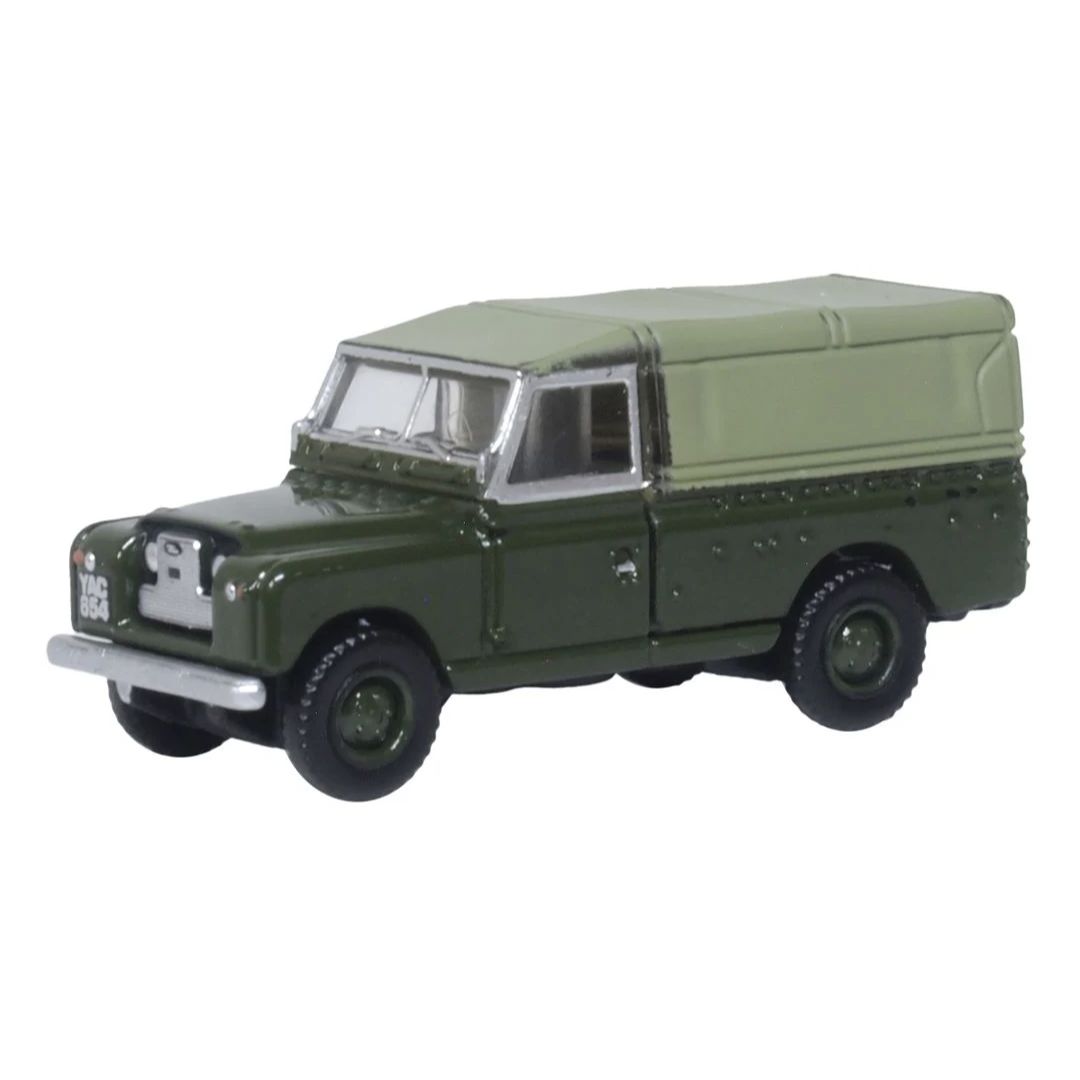 Oxford Diecast 120LAN2011 TT Gauge Land Rover Series II LWB Canvas Bronze Green