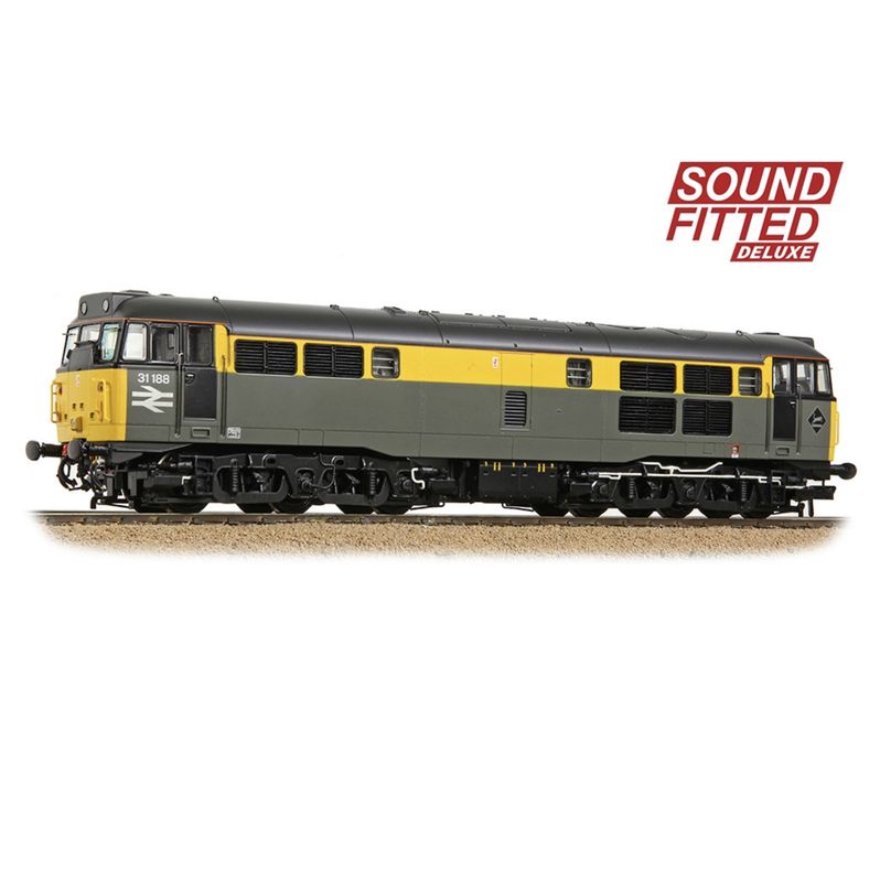 Bachmann 35-822SFX OO Gauge Class 31/1 Refurbished BR Engineers Grey &amp; Yellow (Sound Fitted Deluxe)