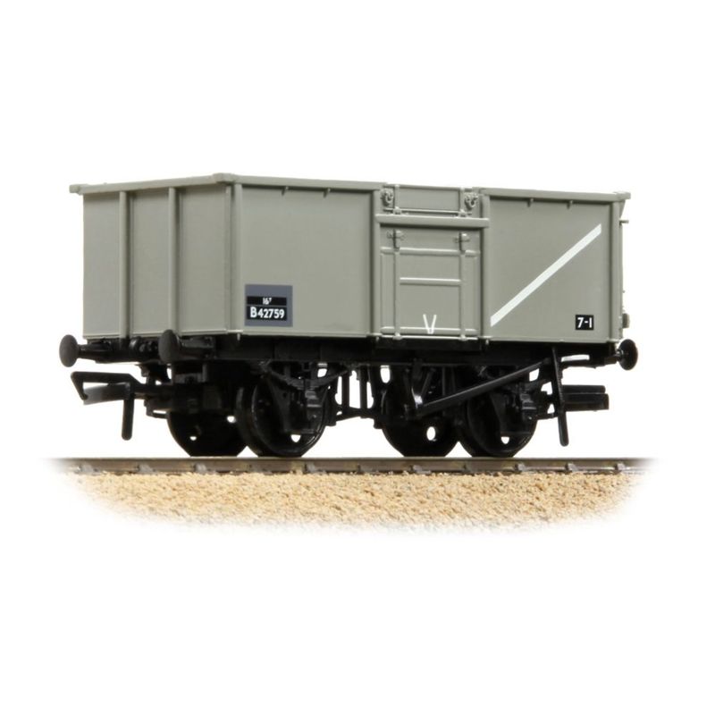 Bachmann 37-227C OO Gauge BR 16T Steel Mineral Wagon Top Flap Doors BR Grey (Early)