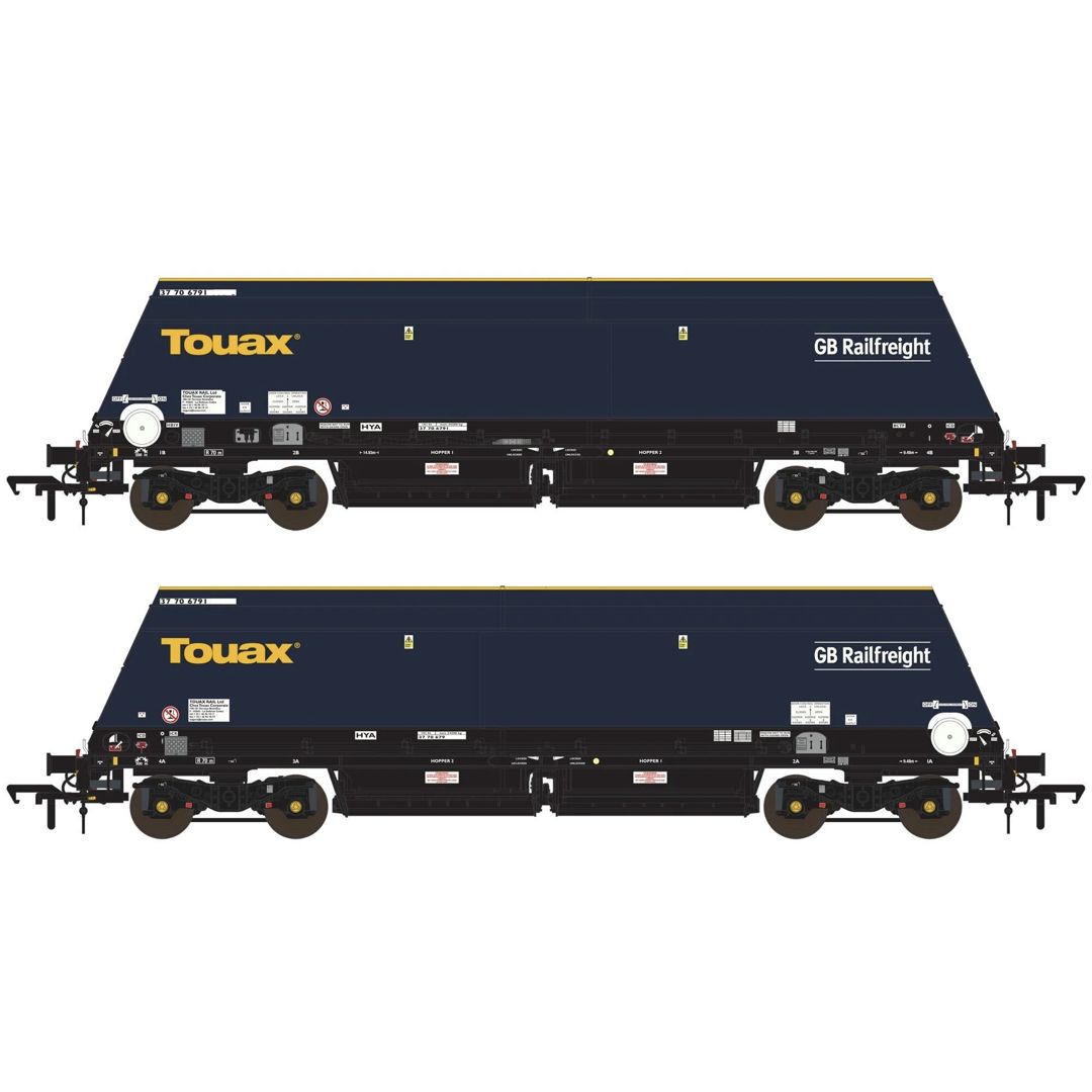 Accurascale ACC3146 OO Gauge Cutdown HYA - Blue/Black with Touax/GB Railfreight branding (Pack 3)