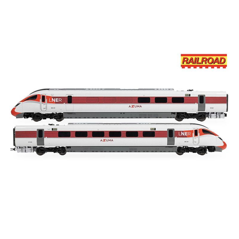 Hornby R30449 OO Gauge RailRoad LNER Azuma Class 800 Train Pack