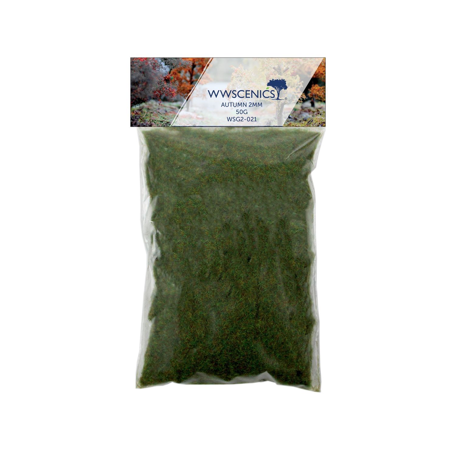 WWScenics Static Grass (Full Range), Please Select Colour: Autumn Grass, Please Select Length: 2mm, Please Select Pack Size: 50g
