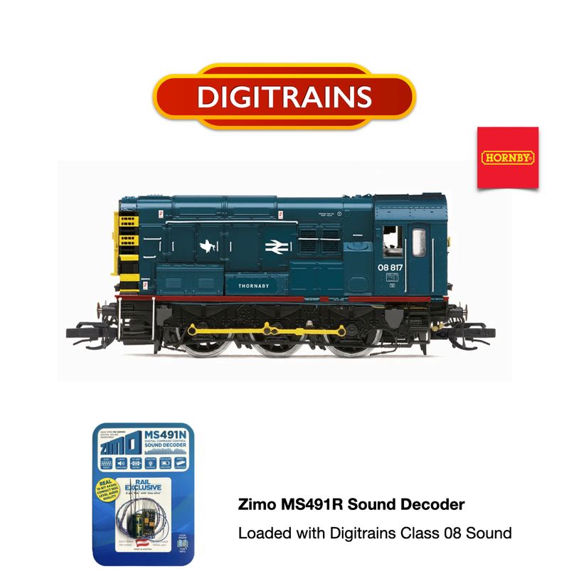 ZIMO MS Sound Decoder For Hornby TT:120 BR Class 08 6 Pin