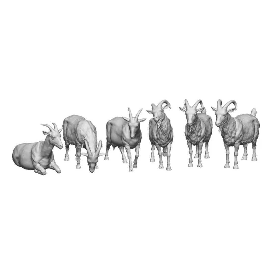 ModelU 31210-148 N Gauge Goats (x6) img