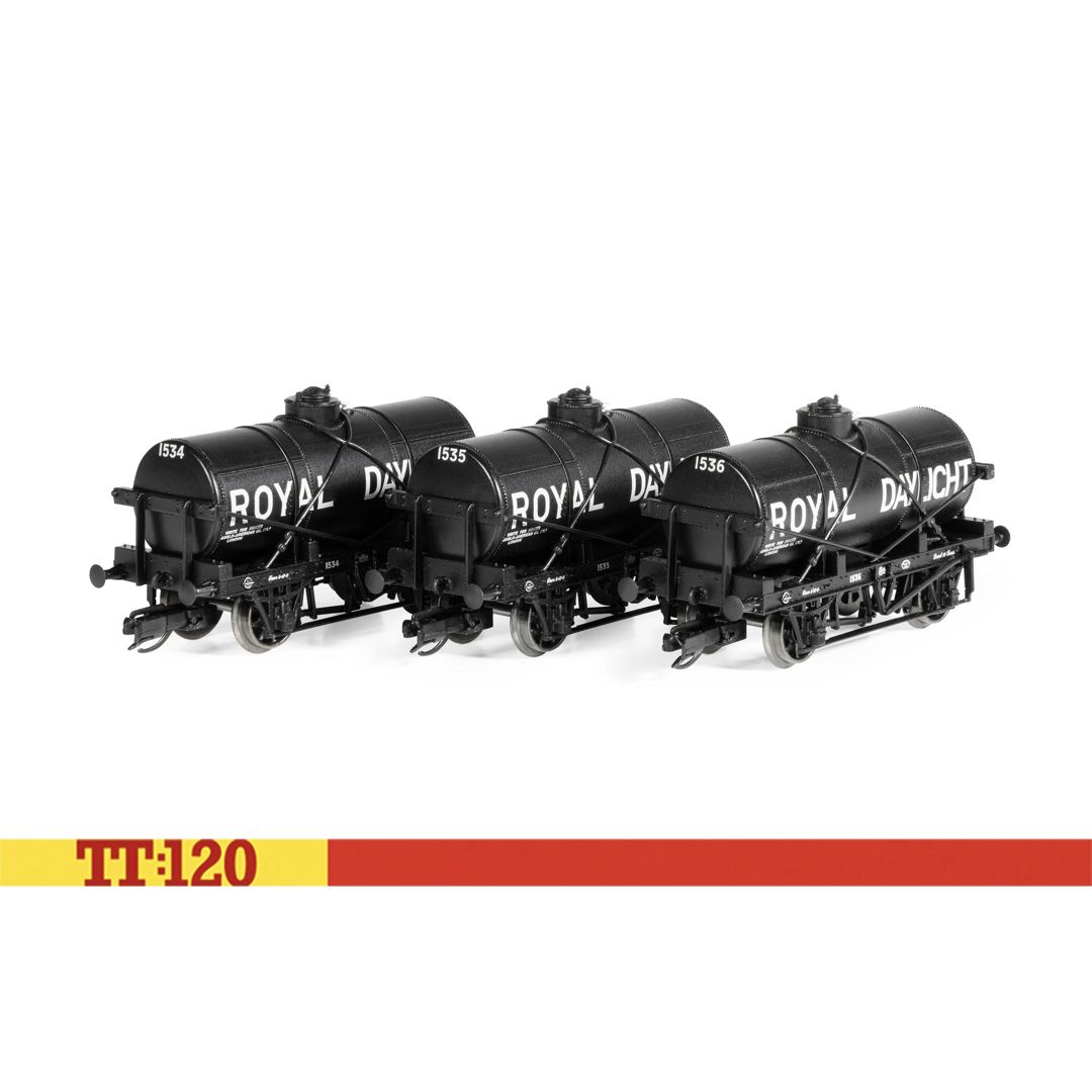 Hornby TT6046 TT Gauge Royal Daylight - 12T Tank Wagon - Triple Pack