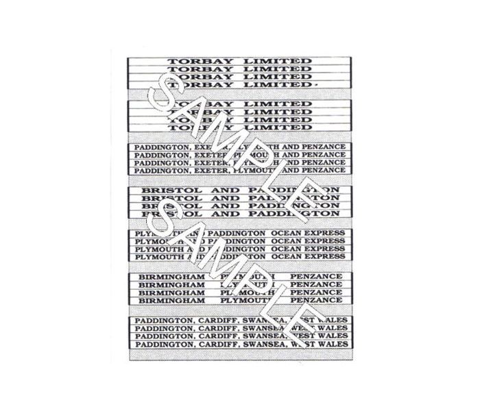 Gaugemaster Tiny Signs TSOO24 Cornish Riviera Boards 2