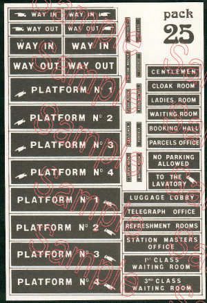 Gaugemaster Tiny Signs TSO25 Early Station Signs