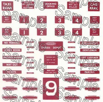 Gaugemaster Tiny Signs TSOO9LM OO Gauge BR (London Midland Region) Station Signs