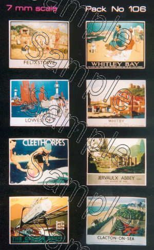 Gaugemaster Tiny Signs TSO106  O Gauge LNER Travel Posters Large