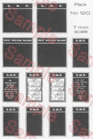 Gaugemaster Tiny Signs TSO120 O Gauge GWR Poster Boards