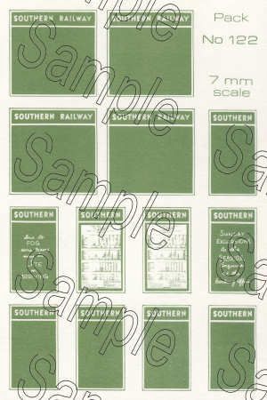 Gaugemaster Tiny Signs TSO122 O Gauge SR Poster Boards