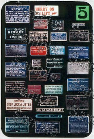 Gaugemaster Tiny Signs TSO5 O Gauge Trackside Notices LNER