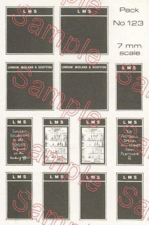 Gaugemaster Tiny Signs TSO123 O Gauge LMS Poster Boards