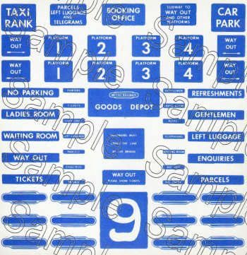 Gaugemaster Tiny Signs TSO9SCOT O Gauge BR (Scottish Region) Station Signs