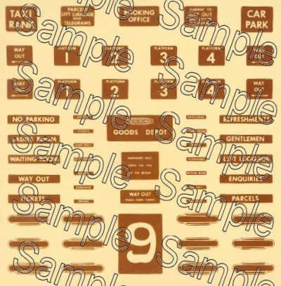 Gaugemaster Tiny Signs TSOO9W OO Gauge BR (Western Region) Station Signs