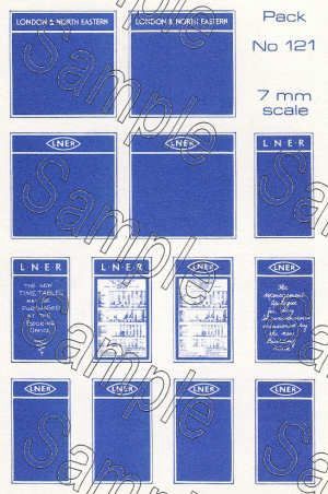 Gaugemaster Tiny Signs TSO121 O Gauge LNER Poster Boards