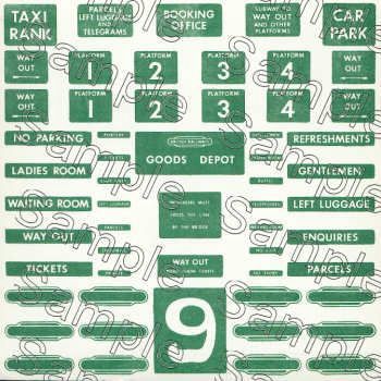 Gaugemaster Tiny Signs TSO9S O Gauge BR (Southern Region) Station Signs