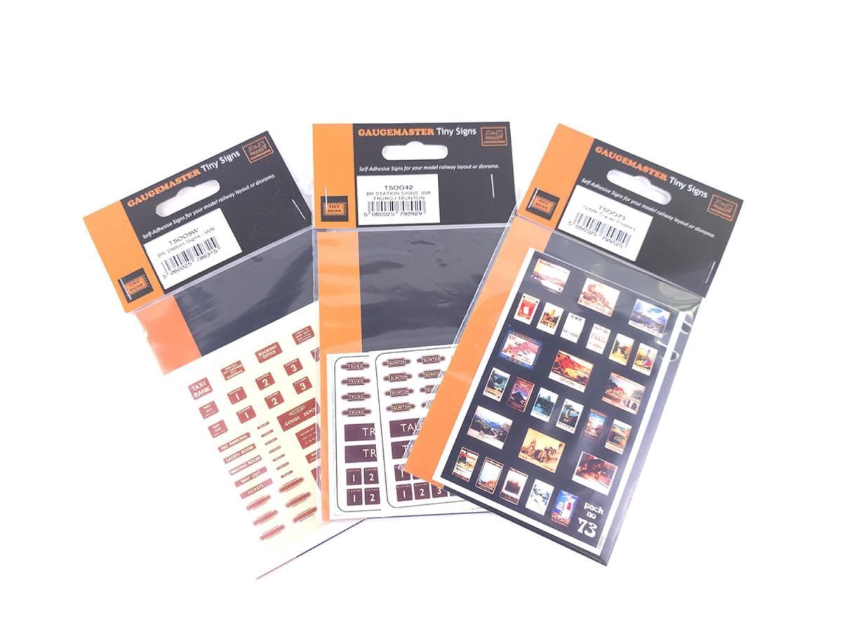 Gaugemaster Tiny Signs GMTS405 OO Gauge GWR Themed Signage Set