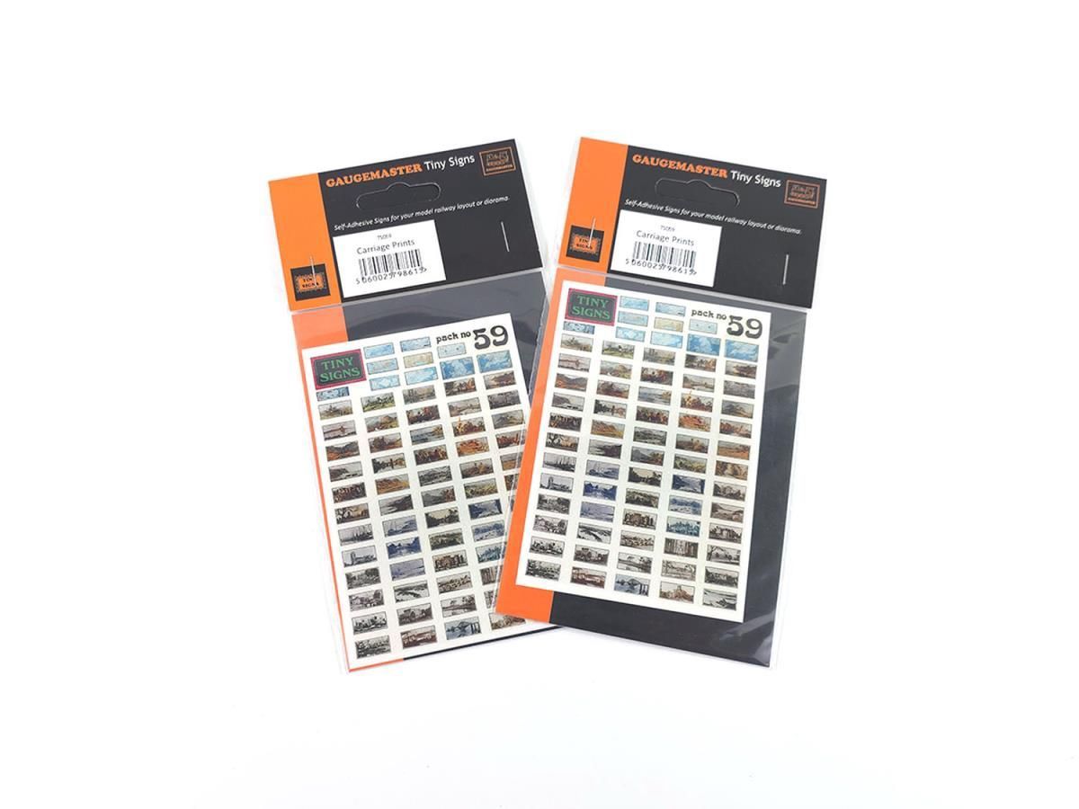 Gaugemaster Tiny Signs GMTS710 O Gauge Carriage Prints Signage Set