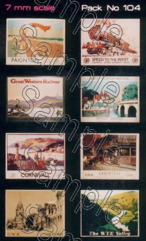 Gaugemaster Tiny Signs TSO104 O Gauge GWR Travel Posters Large