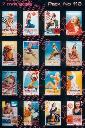 Gaugemaster Tiny Signs TSO113 BR Special Issue Travel Posters 'Swimsuits'