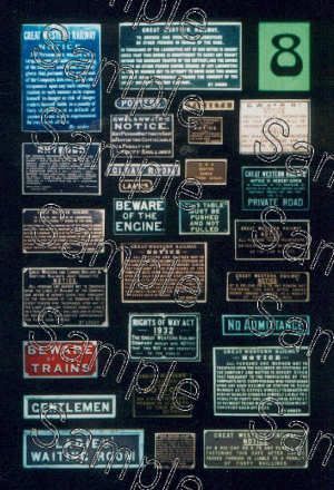 Gaugemaster Tiny Signs TSO8 O Gauge Trackside Notices GWR