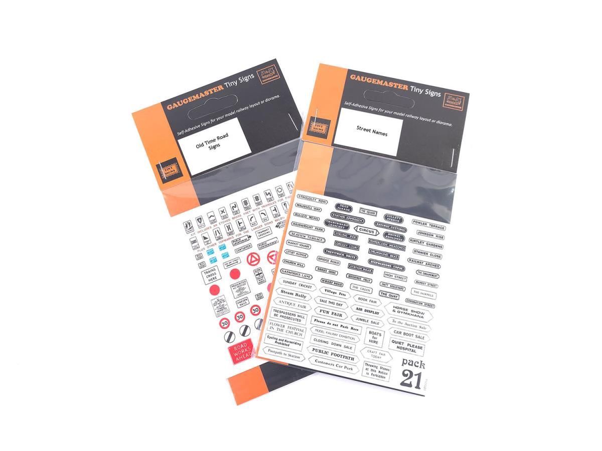 Gaugemaster Tiny Signs GMTS402 OO Gauge Streets &amp; Buildings Signage Set