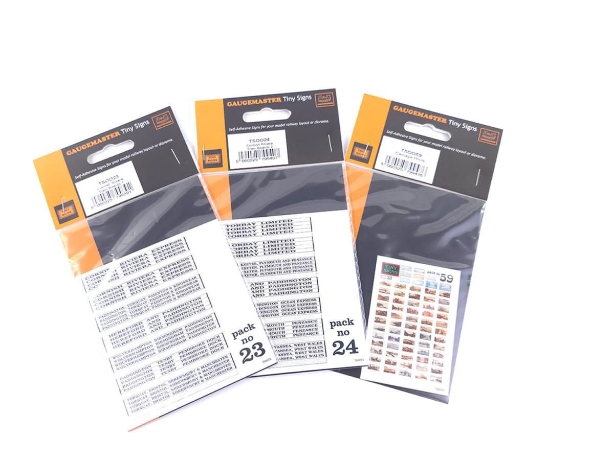 Gaugemaster Tiny Signs GMTS413 OO Gauge Carriage Prints Signage Set