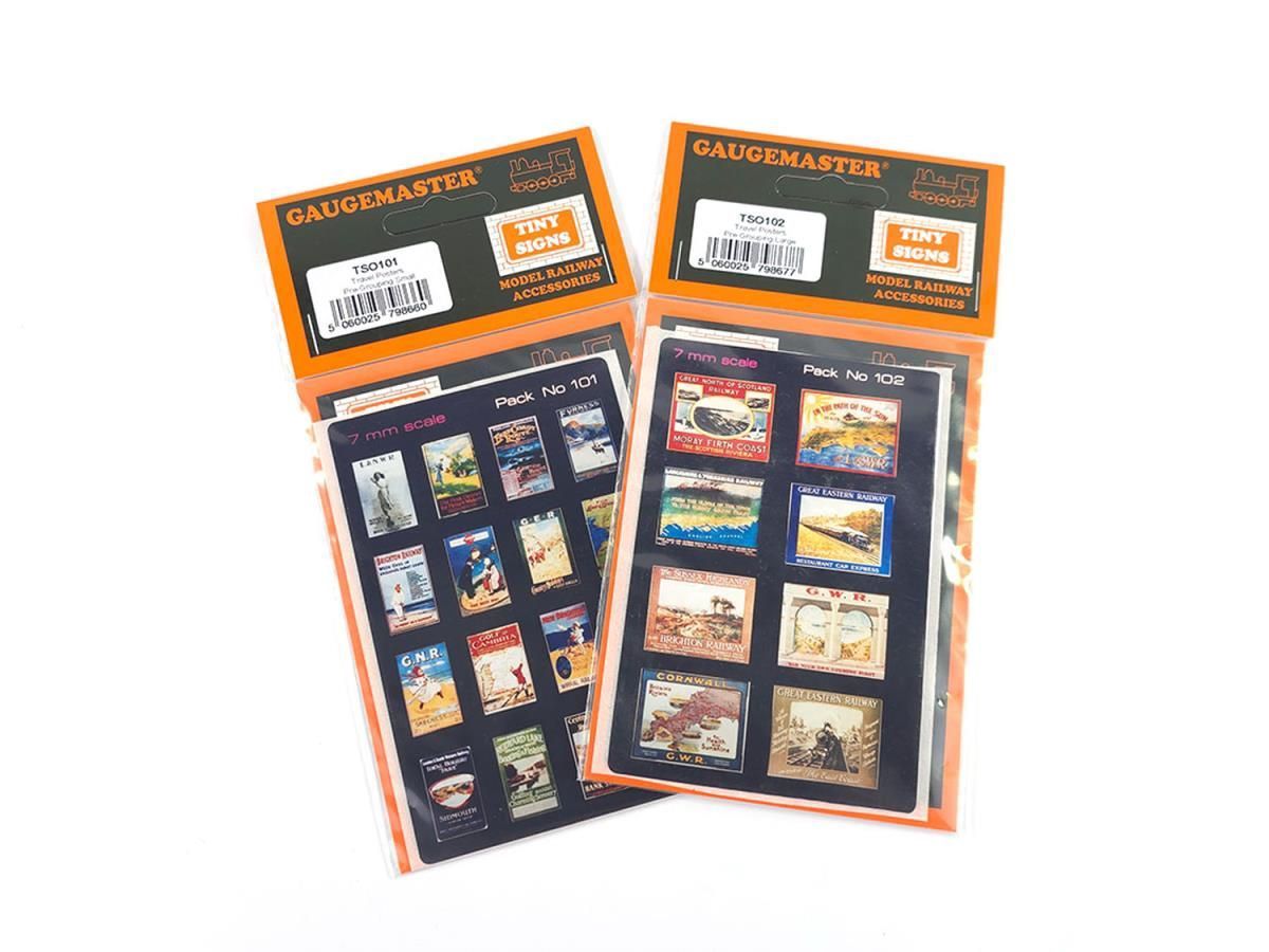 Gaugemaster Tiny Signs GMTS702 Historic Travel Posters Signage Set