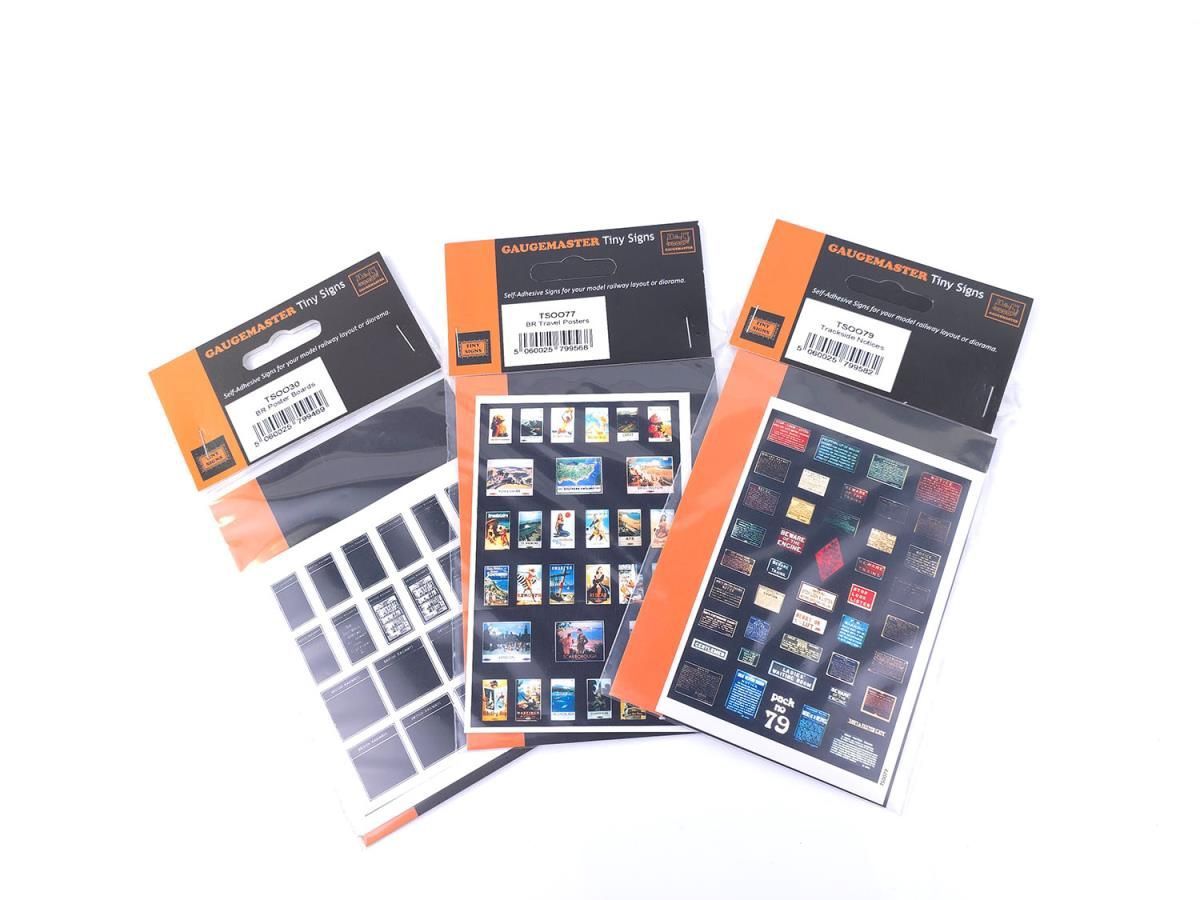 Gaugemaster Tiny Signs GMTS401 OO Gauge Station &amp; Trackside Signage Set