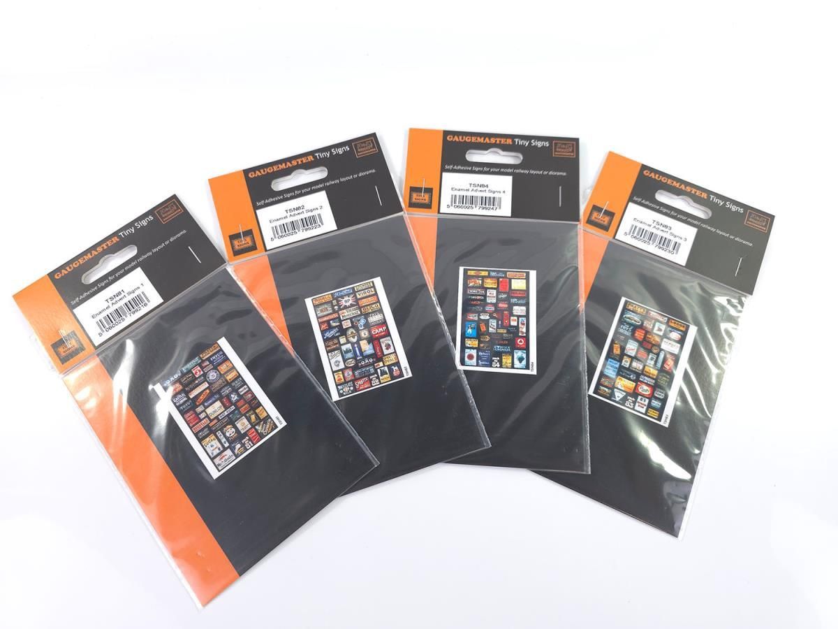 Gaugemaster Tiny Signs GMTS204 Enamel Adverts Signage Set