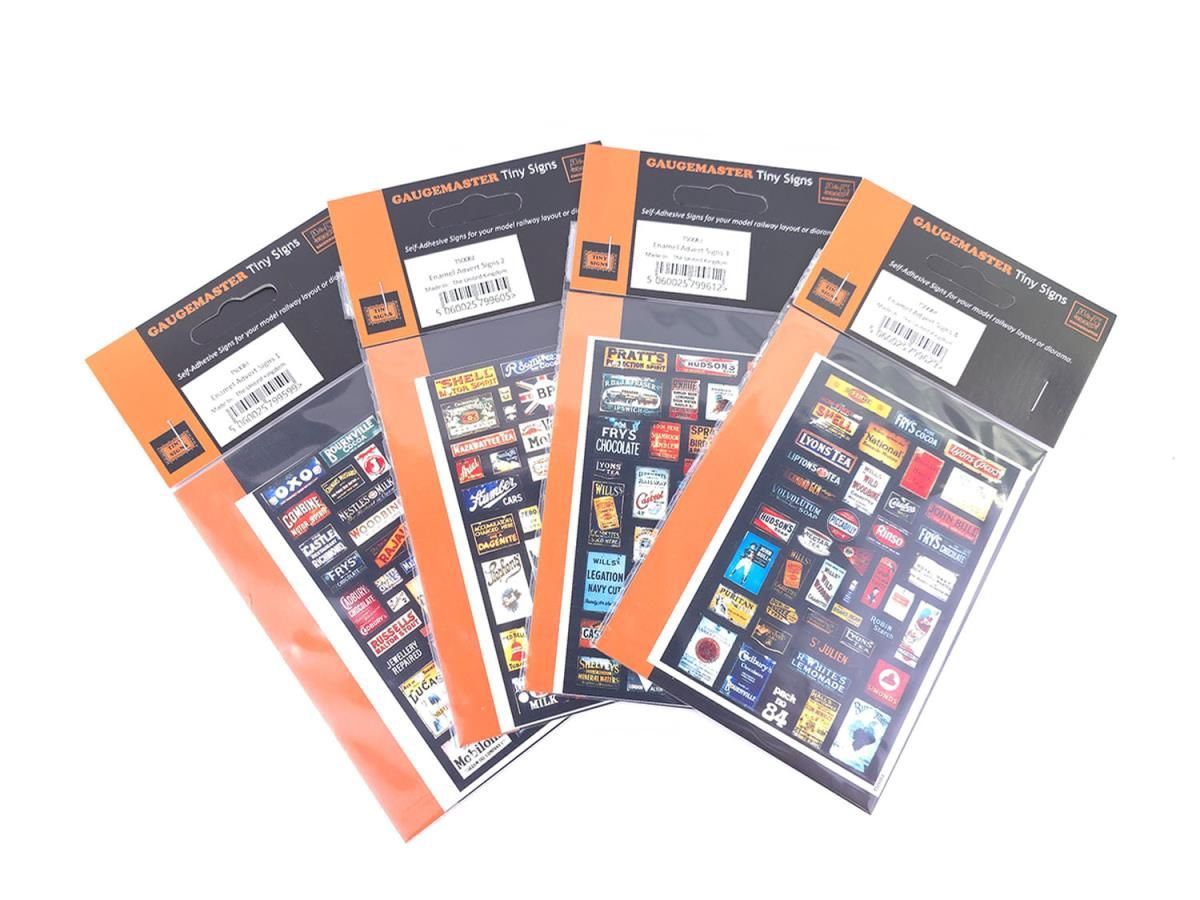 Gaugemaster Tiny Signs GMTS404 OO Gauge Enamel Adverts Signage Set