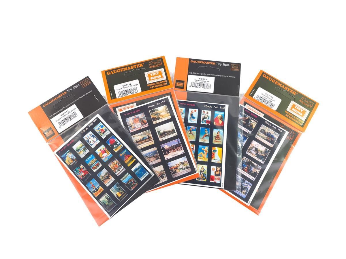 Gaugemaster Tiny Signs GMTS703 O Gauge BR Travel Posters Signage Set