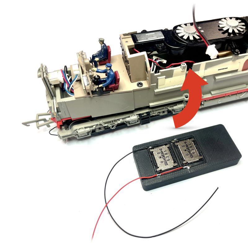 Digitrains 55x25x7mm Hornby DP1 (Deltic Prototype) Speaker 4Ω Twin Speaker