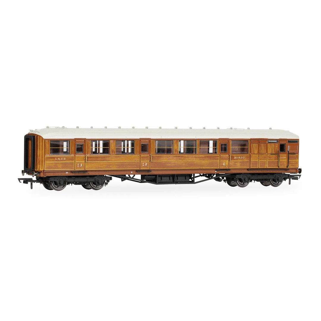 Hornby R40454 OO Gauge LNER - Gresley Corridor - 21437 - Brake Composite Coach