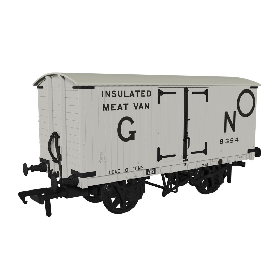 Rapido 930004 OO Gauge GNR 8 Ton Van – GN Insulated Meat Livery No.8354