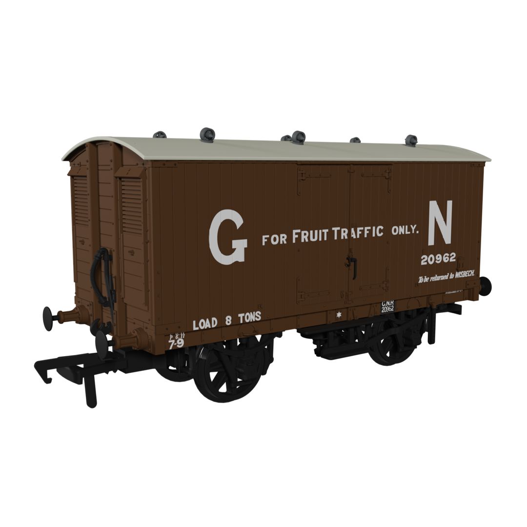 Rapido 930005 OO Gauge GNR 8 Ton Van – GN Fruit Livery No.20962