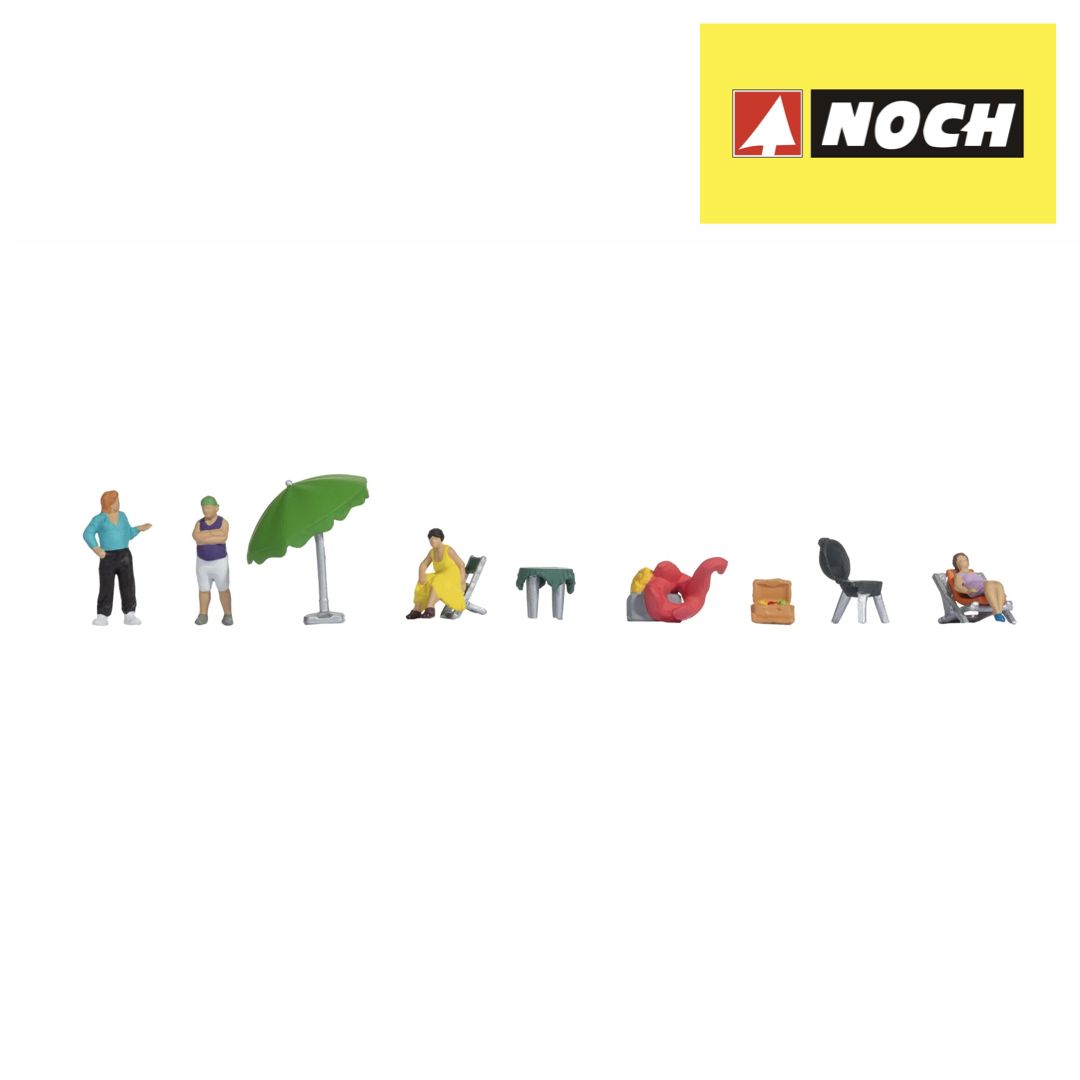 Noch HO 15877 Camping Trip Figure Set