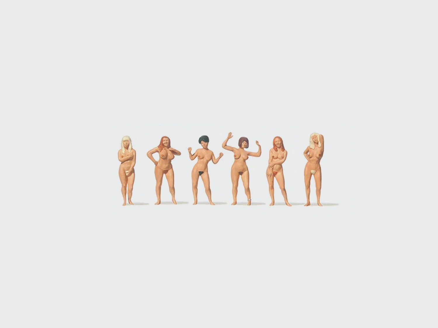 Merten 0282526  TT120 Nude Bathers Standing (6) Figure Set