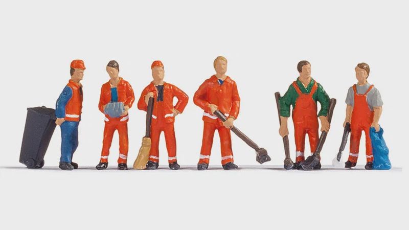 Noch 45029 TT120 City Cleaners (6) Figure Set