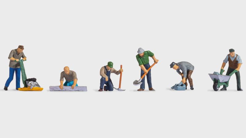 Noch 45112 TT120 Road Workers (6) Figure Set