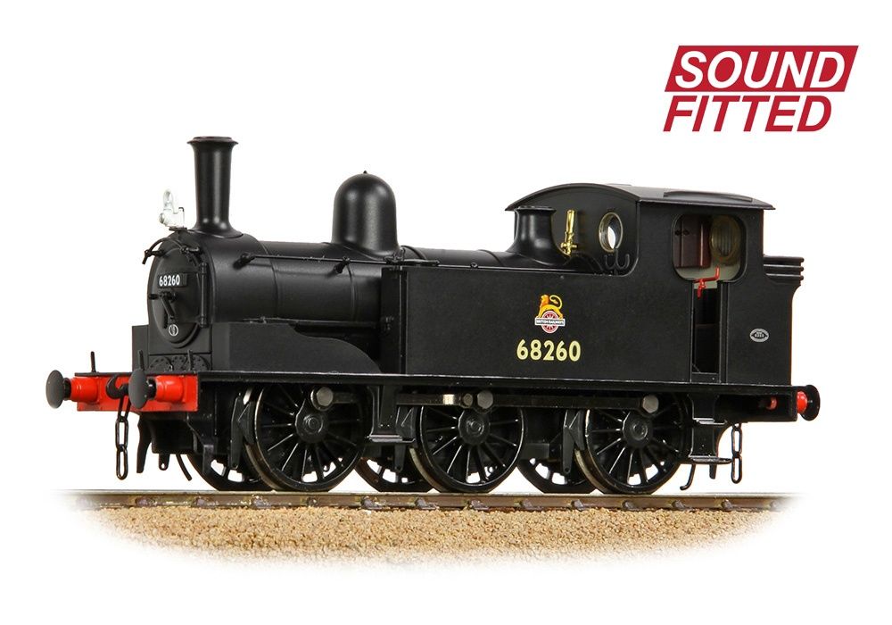 Bachmann 31-069SF OO Gauge NER E (J71) Tank 68260 BR Black (Early Emblem) - Sound Fitted