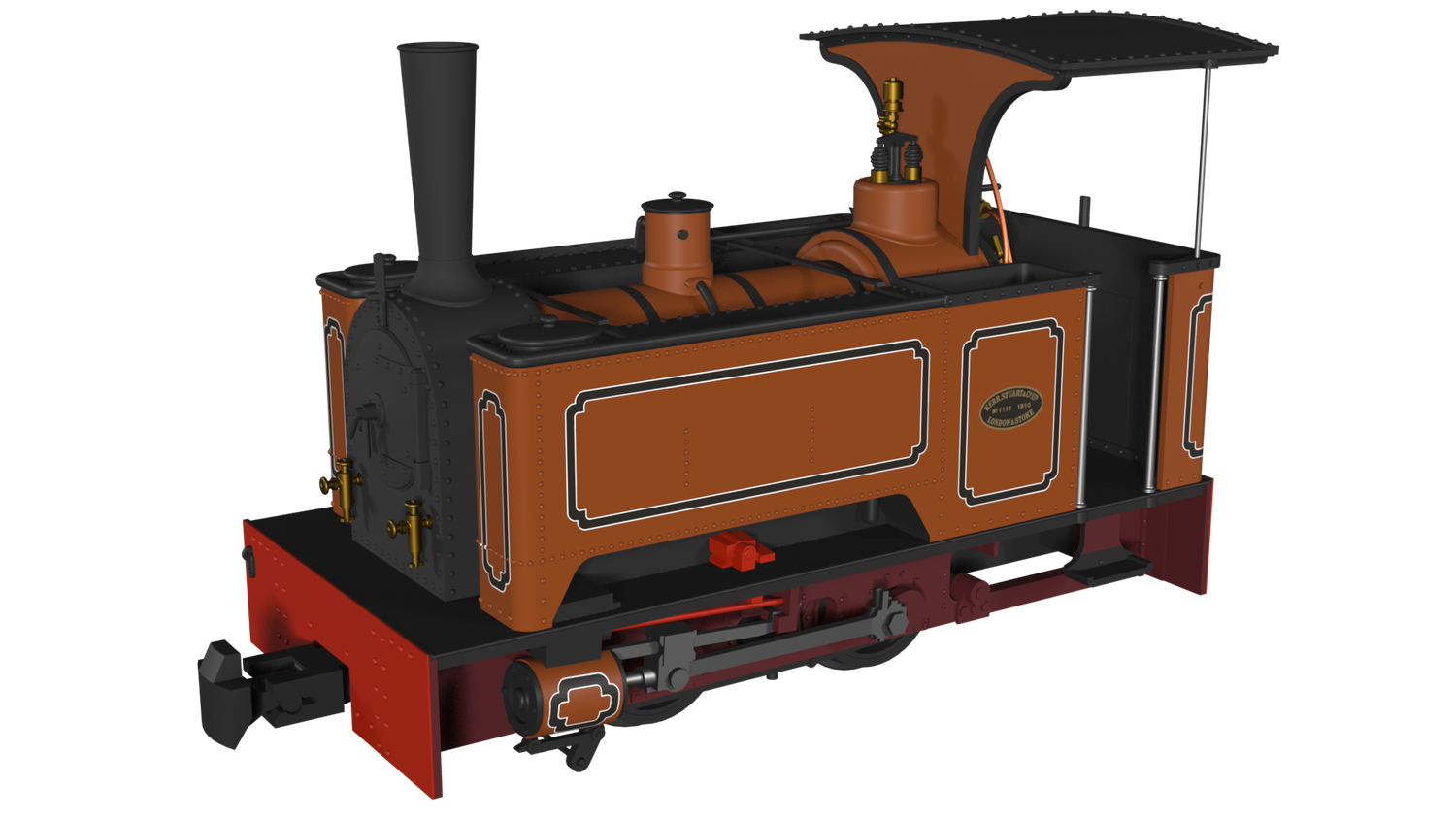 Rapido OO9 Gauge 986005 - Kerr Stuart Sirdar - Lined Burnt Orange