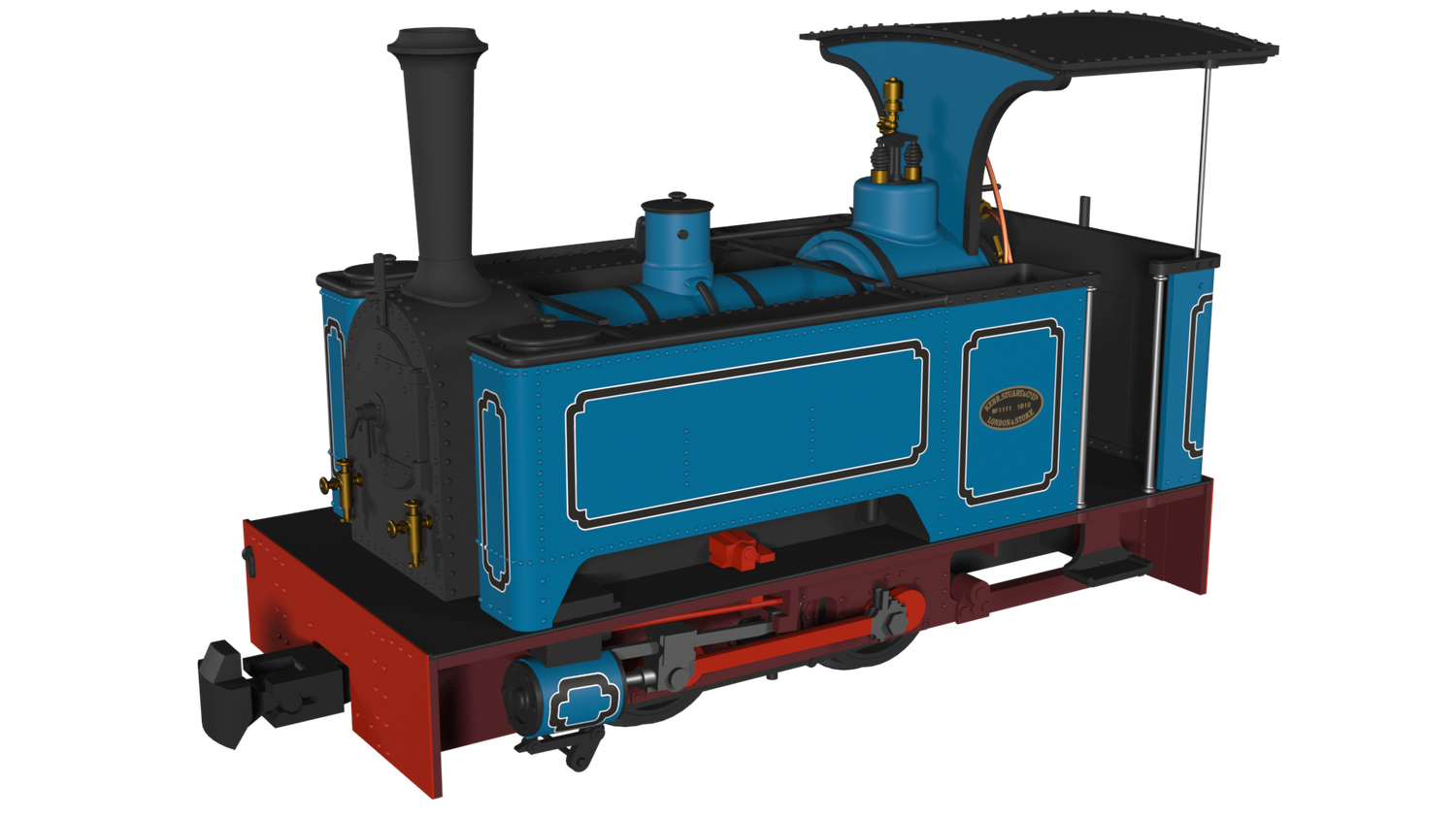 Rapido OO9 Gauge 986004 - Kerr Stuart Sirdar - Lined Blue - DCC Ready