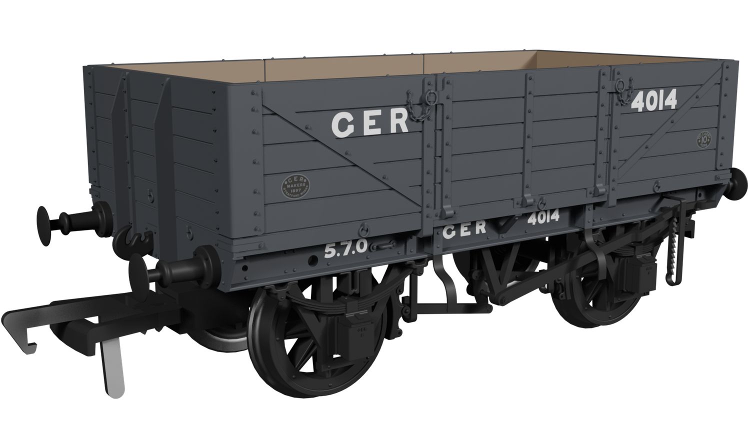 Rapido OO Gauge - 972001 - GER Dia.17 5-plank – GER No.4014