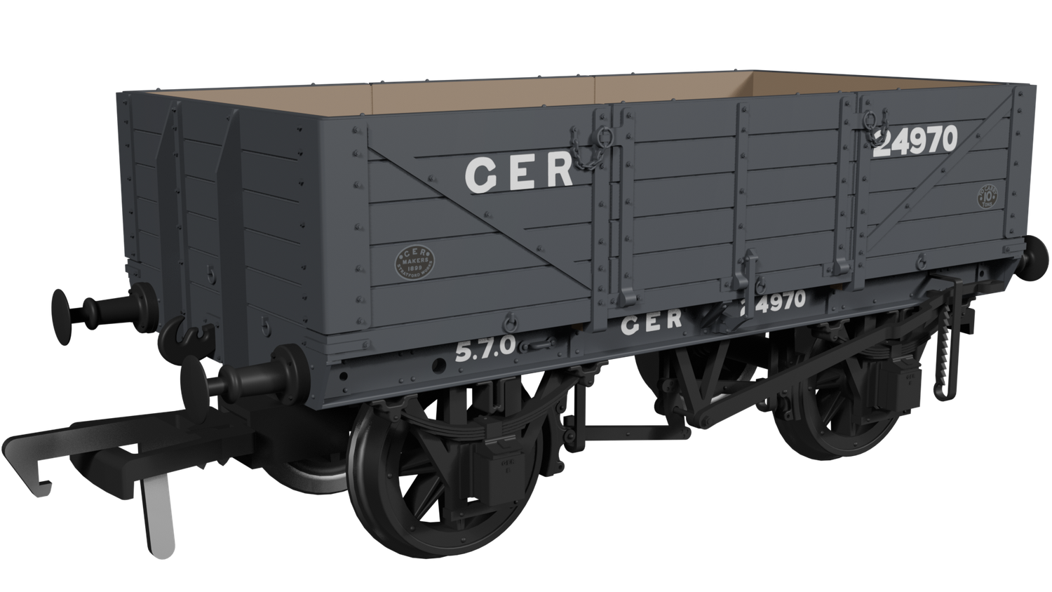 Rapido OO Gauge - 972002 - GER Dia.17 5-plank – GER No.24970