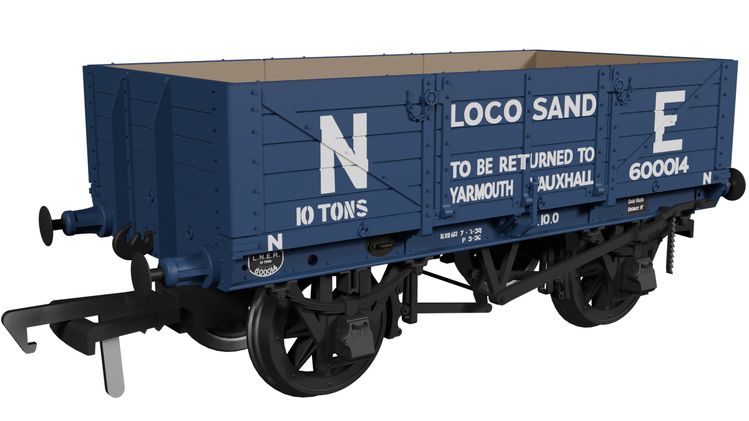 Rapido OO Gauge - 972014 - GER Dia.17 5-plank – LNER Loco Sand No.600014