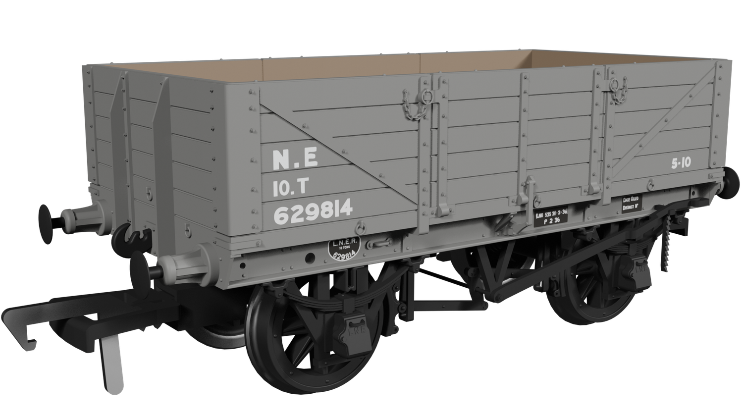 Rapido OO Gauge - 972011 - GER Dia.17 5-plank – LNER (post-36) No.629814