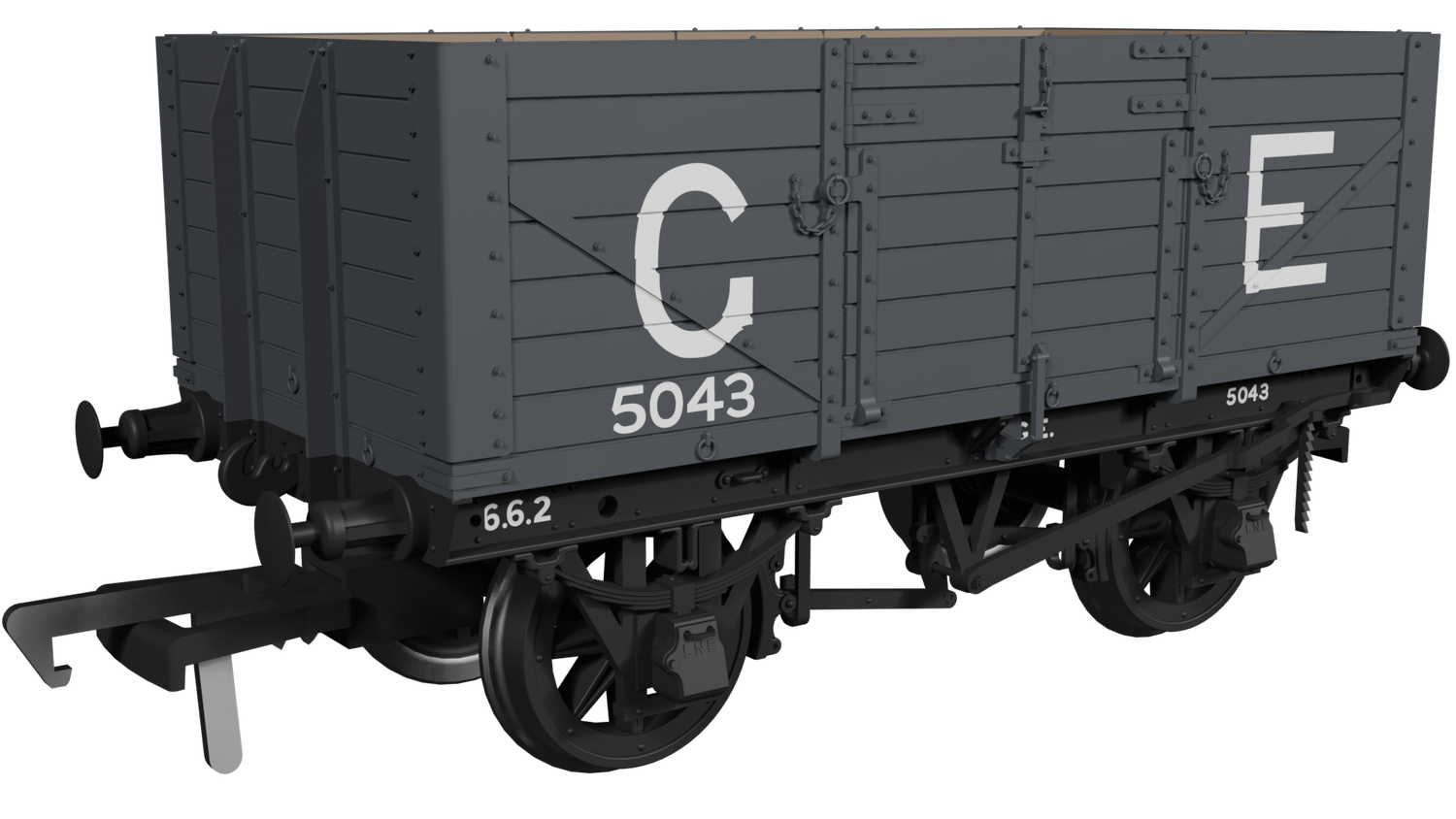 Rapido OO Gauge - 973010 - GER Dia.48 7-plank – GER (As Preserved) No.5043