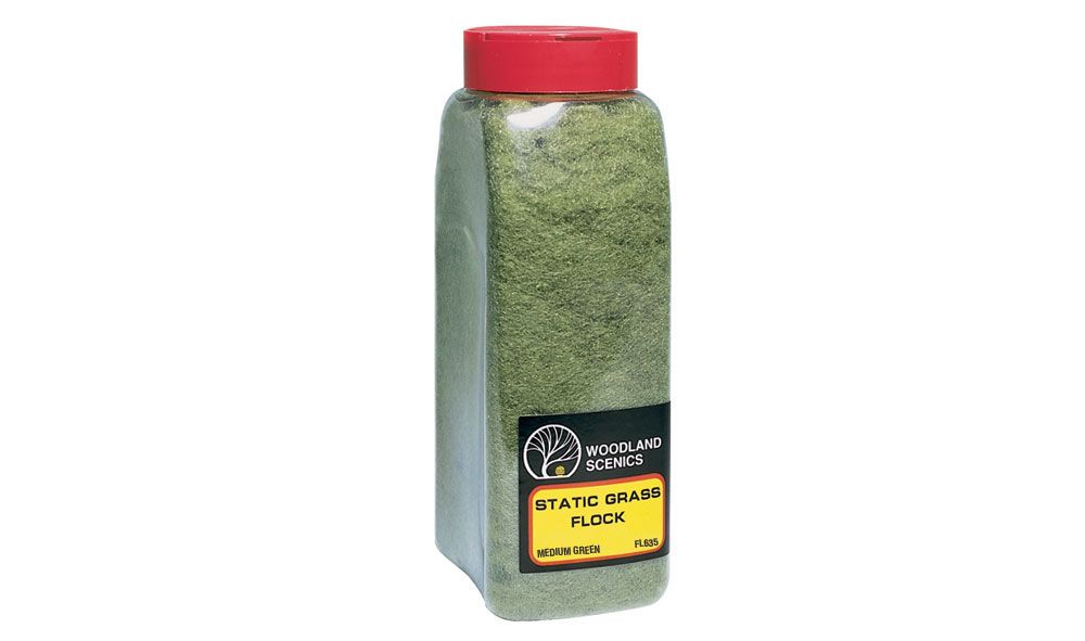 FL635 Woodland Scenics Static Grass Flock - Medium Green
